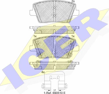 Icer 182334 - Komplet Pločica, disk-kočnica www.molydon.hr