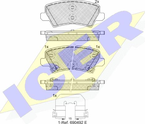 Icer 182330 - Komplet Pločica, disk-kočnica www.molydon.hr