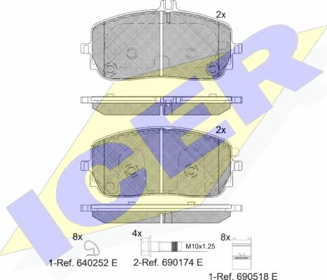 Icer 182331 - Komplet Pločica, disk-kočnica www.molydon.hr