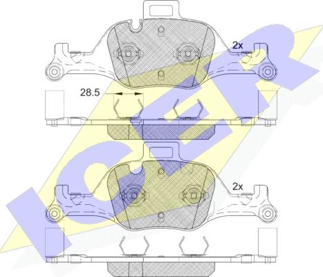 Icer 182291 - Komplet Pločica, disk-kočnica www.molydon.hr