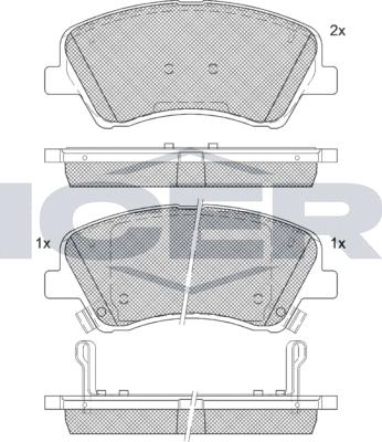 Icer 182298-207 - Komplet Pločica, disk-kočnica www.molydon.hr