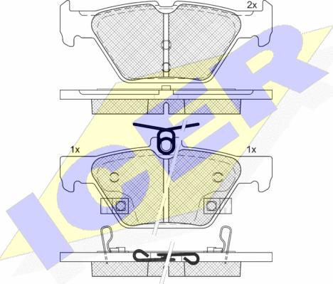 Icer 182242 - Komplet Pločica, disk-kočnica www.molydon.hr