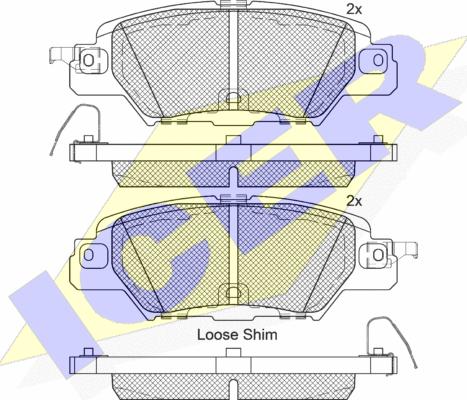 Icer 182258 - Komplet Pločica, disk-kočnica www.molydon.hr