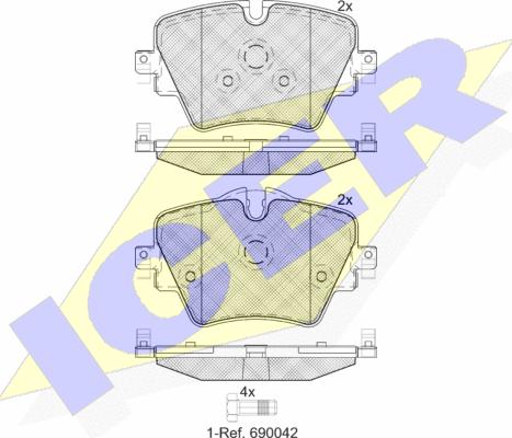 Icer 182216 - Komplet Pločica, disk-kočnica www.molydon.hr