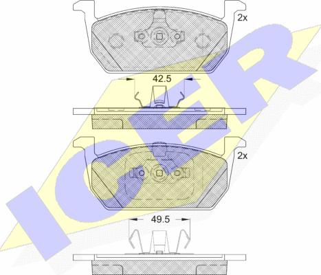 Icer 182285 - Komplet Pločica, disk-kočnica www.molydon.hr