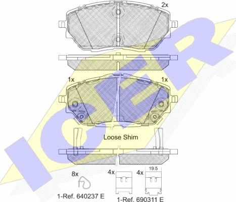 Icer 182287 - Komplet Pločica, disk-kočnica www.molydon.hr