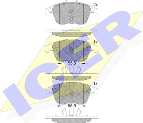 Icer 182231-203 - Komplet Pločica, disk-kočnica www.molydon.hr