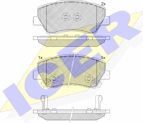 Icer 182237 - Komplet Pločica, disk-kočnica www.molydon.hr