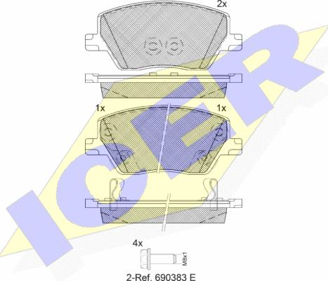 Icer 182275-207 - Komplet Pločica, disk-kočnica www.molydon.hr