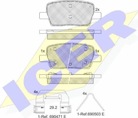 Icer 182278 - Komplet Pločica, disk-kočnica www.molydon.hr