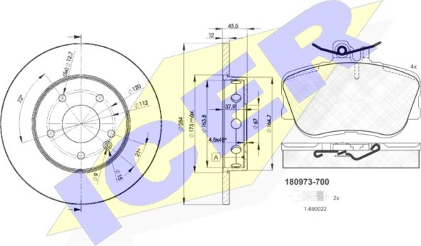 Icer 30973-3180 - Komplet kočnica, disk-kočnica www.molydon.hr