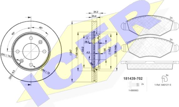 Icer 31439-4694 - Komplet kočnica, disk-kočnica www.molydon.hr