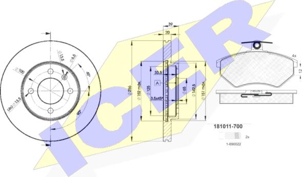 Icer 31011-3790 - Komplet kočnica, disk-kočnica www.molydon.hr