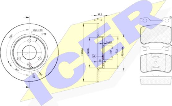 Icer 31150-7199 - Komplet kočnica, disk-kočnica www.molydon.hr