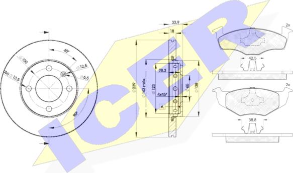 Icer 31178-5303 - Komplet kočnica, disk-kočnica www.molydon.hr