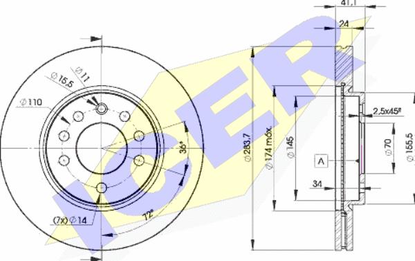 Icer 78BD9047-2 - Kočioni disk www.molydon.hr