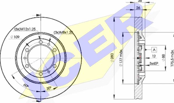 Icer 78BD9050-2 - Kočioni disk www.molydon.hr