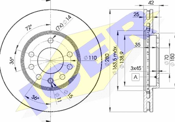 Icer 78BD9060-2 - Kočioni disk www.molydon.hr