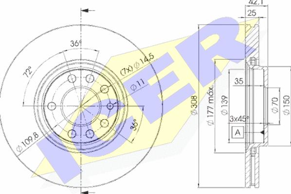 Icer 78BD9061-2 - Kočioni disk www.molydon.hr