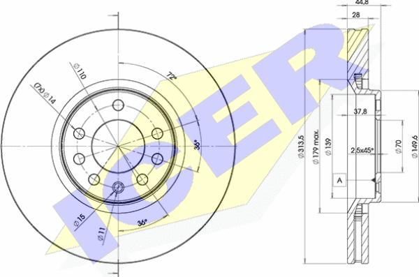 Icer 78BD9005-2 - Kočioni disk www.molydon.hr