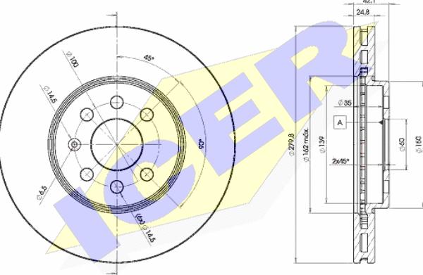 Icer 78BD9001-2 - Kočioni disk www.molydon.hr