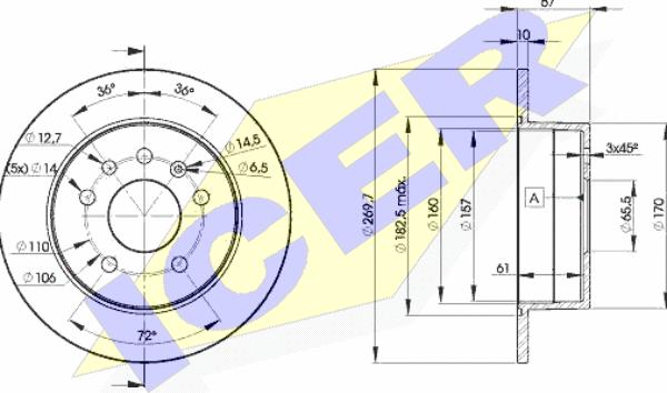 Icer 78BD9101-2 - Kočioni disk www.molydon.hr