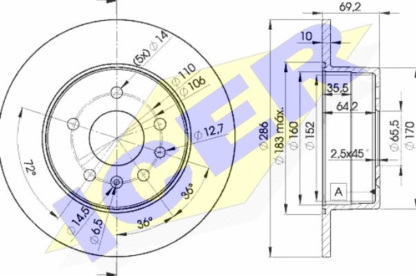 Icer 78BD9210-2 - Kočioni disk www.molydon.hr