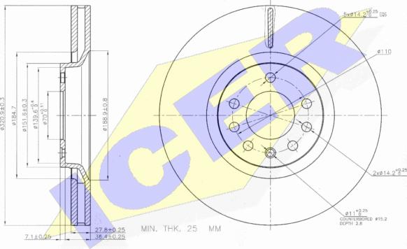 Icer 78BD9213-2 - Kočioni disk www.molydon.hr