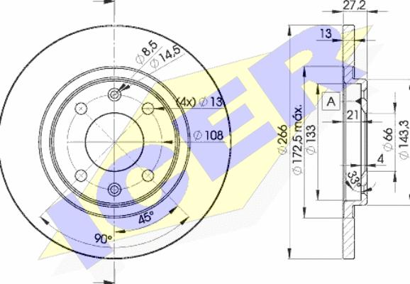 Icer 78BD4692-2 - Kočioni disk www.molydon.hr