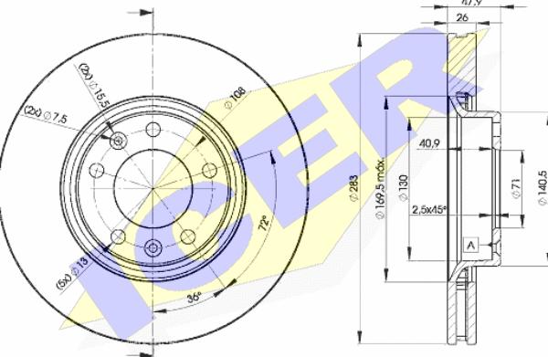 Icer 78BD4660-2 - Kočioni disk www.molydon.hr