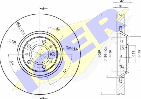 Icer 78BD4608-2 - Kočioni disk www.molydon.hr