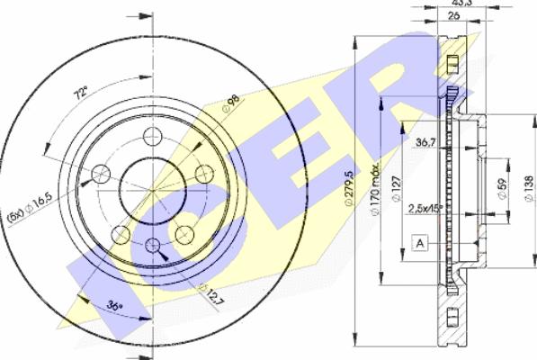 Icer 78BD4620-2 - Kočioni disk www.molydon.hr