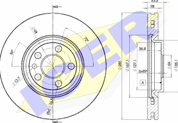 Icer 78BD4678-2 - Kočioni disk www.molydon.hr