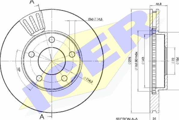 Icer 78BD4093-2 - Kočioni disk www.molydon.hr