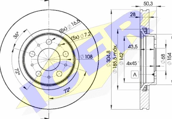 Icer 78BD4045-2 - Kočioni disk www.molydon.hr