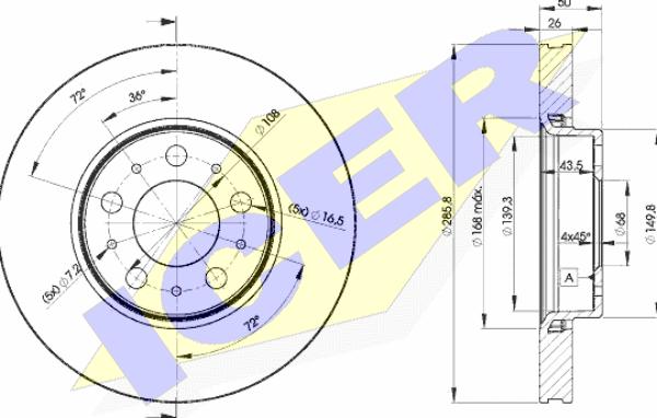 Icer 78BD4046-2 - Kočioni disk www.molydon.hr