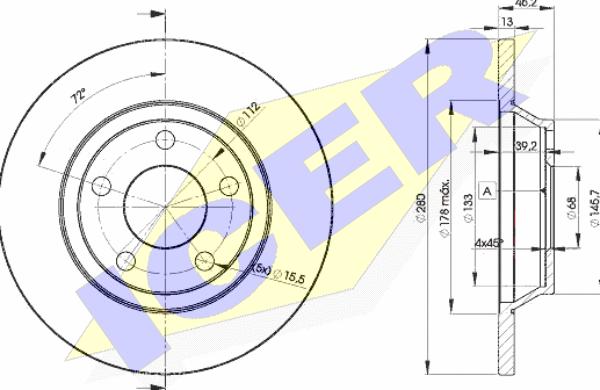 Icer 78BD4064-2 - Kočioni disk www.molydon.hr