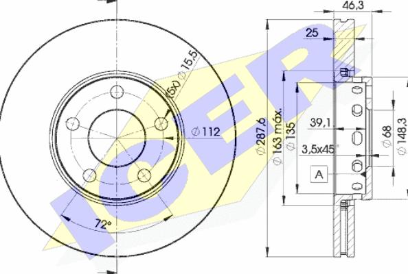 Icer 78BD4063-2 - Kočioni disk www.molydon.hr