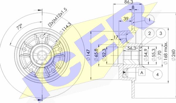 Icer 78BD4023-1 - Kočioni disk www.molydon.hr