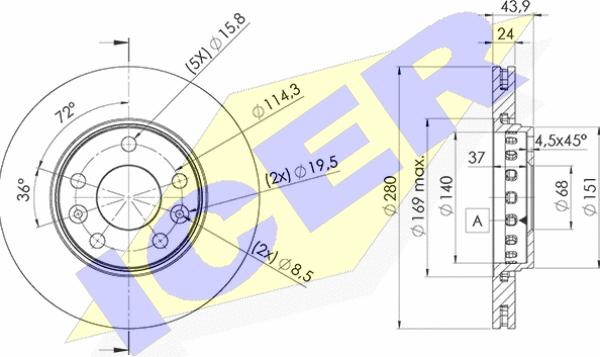 Icer 78BD4022-2 - Kočioni disk www.molydon.hr