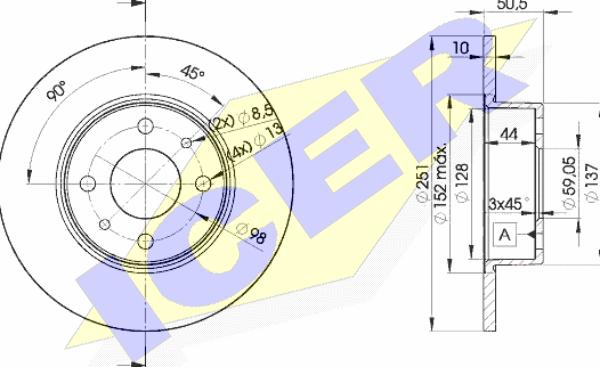 Icer 78BD4070-2 - Kočioni disk www.molydon.hr