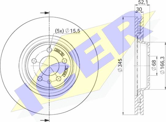 Icer 78BD4150-2 - Kočioni disk www.molydon.hr