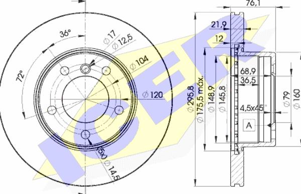 Icer 78BD4839-1 - Kočioni disk www.molydon.hr