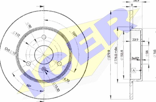 Icer 78BD4341-2 - Kočioni disk www.molydon.hr