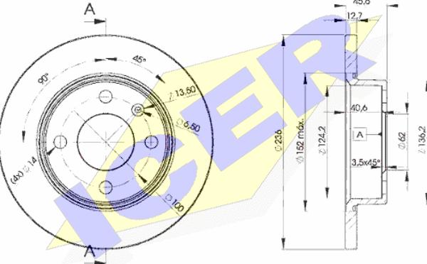 Icer 78BD4322-2 - Kočioni disk www.molydon.hr