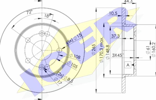 Icer 78BD4297-2 - Kočioni disk www.molydon.hr