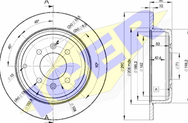 Icer 78BD4250-2 - Kočioni disk www.molydon.hr