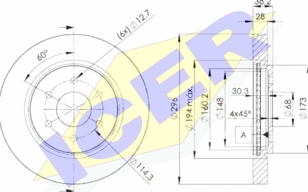 Icer 78BD4200-2 - Kočioni disk www.molydon.hr