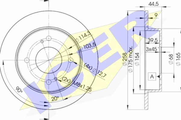 Icer 78BD4201-2 - Kočioni disk www.molydon.hr