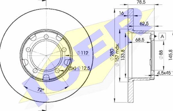 Icer 78BD4280-1 - Kočioni disk www.molydon.hr